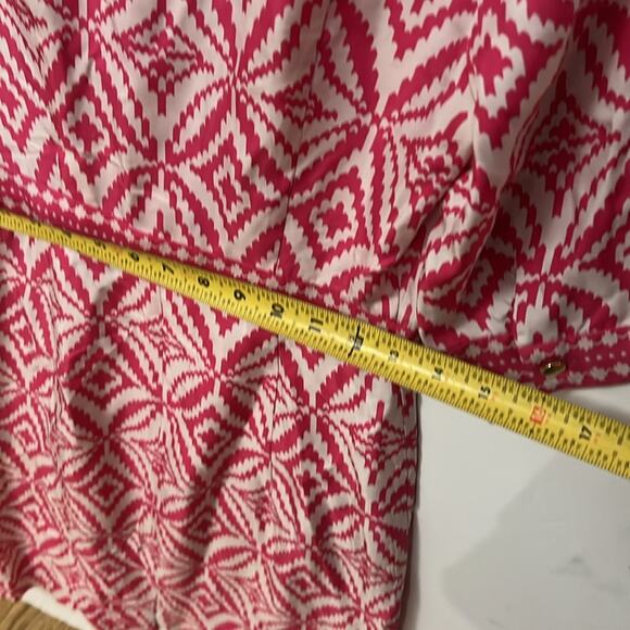 MILLY NEWYORK PINK & WHITE 100% SILK DRESS SIZE 2 - Picture 6 of 11